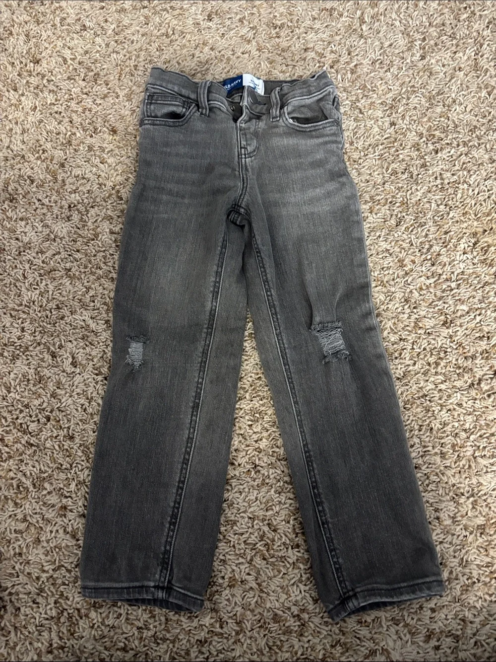 Kids Gray Slim-Fit Jeans